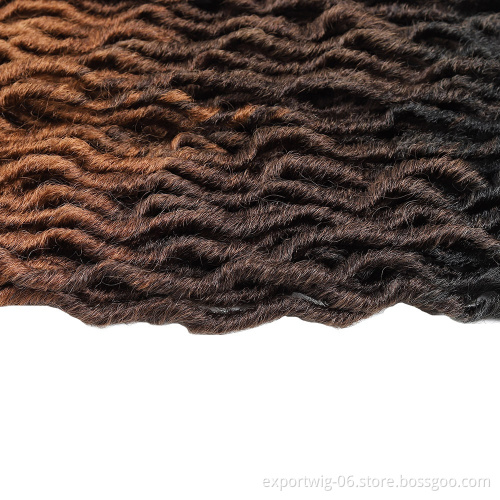 Factory Sale Gypsy Locs Hair Pre-looped Brown Colorful Wave Dreadlocks Synthetic Crochet Gypsy Hair Extension